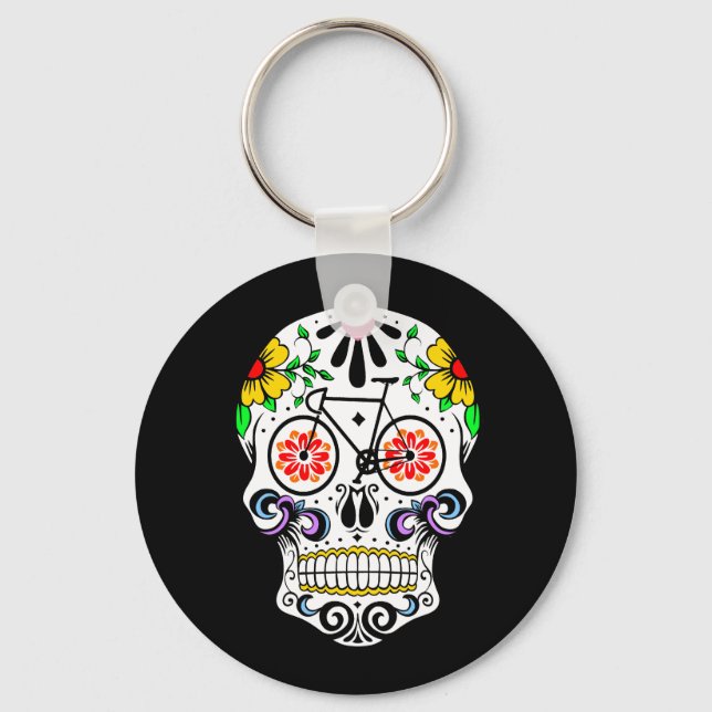 Calavera - Zuckerkulfahrrad Schlüsselanhänger (Vorderseite)