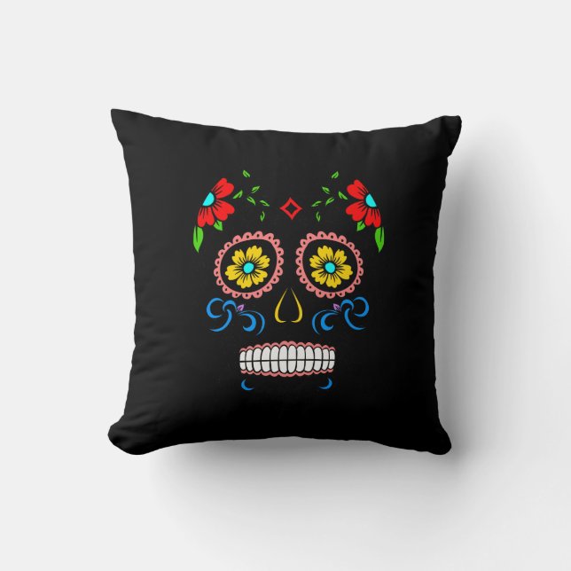 Calavera - Zuckerschädel-Kissen Kissen (Vorderseite)