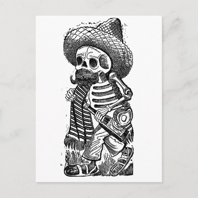 Calaveras von José Guadalupe Posada Postkarte (Vorderseite)