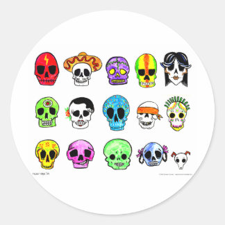 Calaveritas Runder Aufkleber