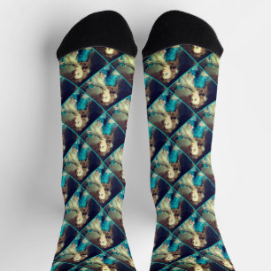Calcetines Clásica Pintura al Oleo, Patrón. Socken