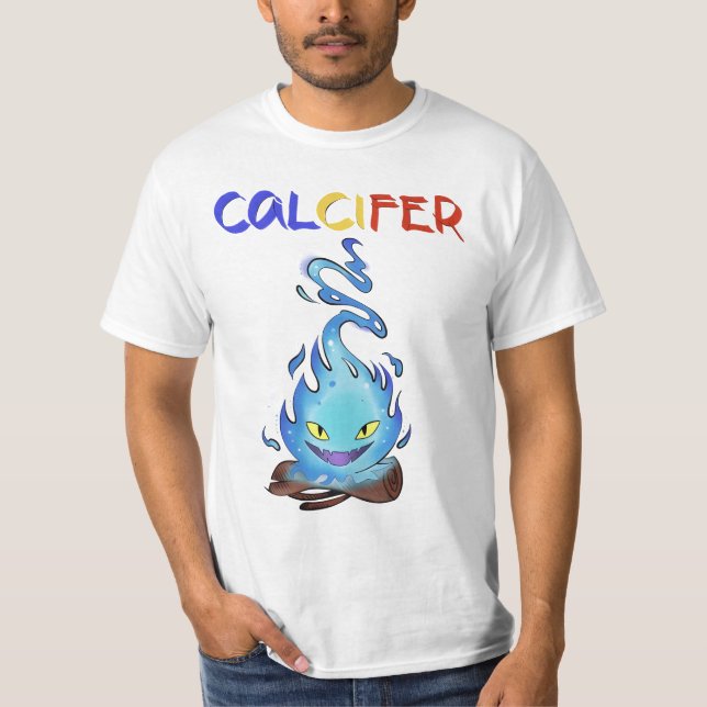 Calcifer fire blau T-Shirt (Vorderseite)