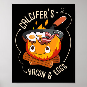 Calcifers Speck und Ei I Camping Kochen I Speck Poster