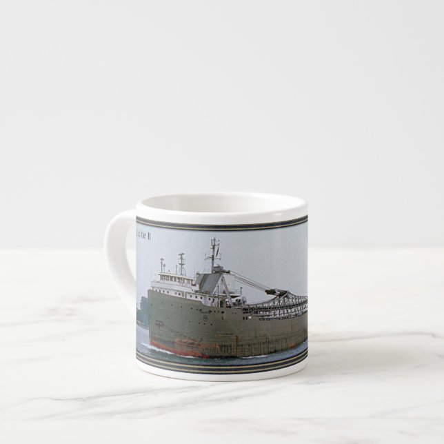 Calcite II graue Espresso Tasse (Vorderseite Links)