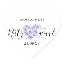 Calcomanía Floral en Tonos Lilas