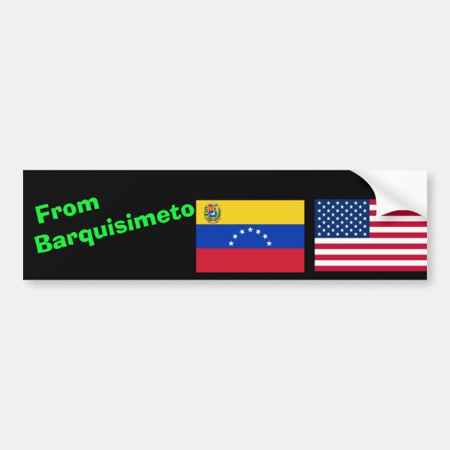 Calcomanía vehícula Venezuela USA Barquisimeto Autoaufkleber (Vorne)