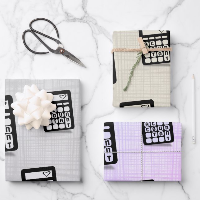 Calculateur Comptable Papier d'enveloppement cardi (Recto)