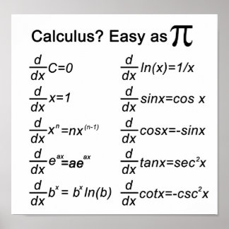 Calculus Basic Print Poster