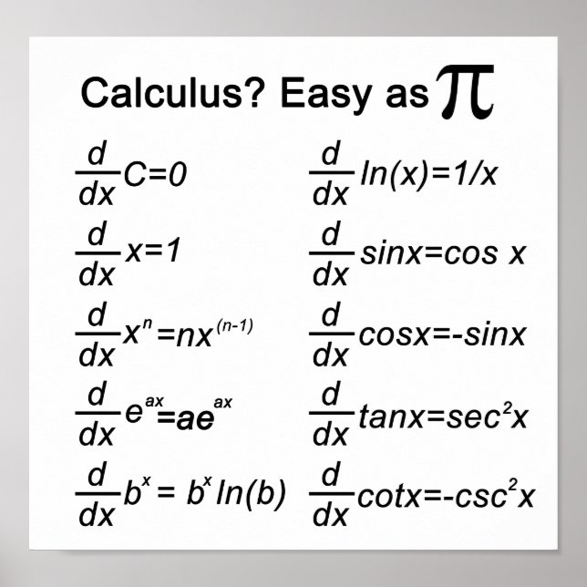 Calculus Basic Print Poster (Vorne)