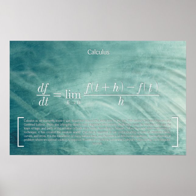 Calculus - Poster des maths (Devant)