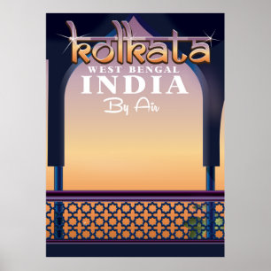 Calcutta - Affiche de vacances du Bengale Occident