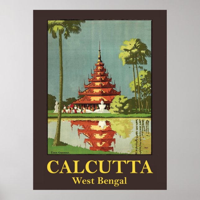 Calcutta, the Capital of West Bengal, India Poster (Vorne)