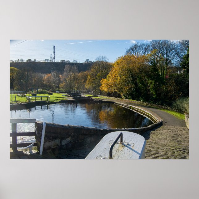 Calder und Hebble Navigation: Salterhebble-Schleus Poster (Vorne)