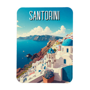 Caldera View Santorini Griechenland Cyclades Trave Magnet