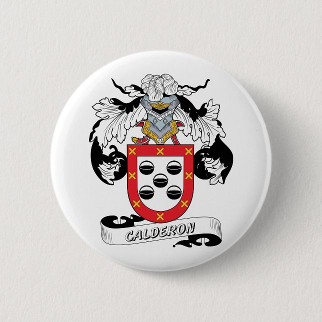 Calderon Familienwappen Button (Vorderseite)