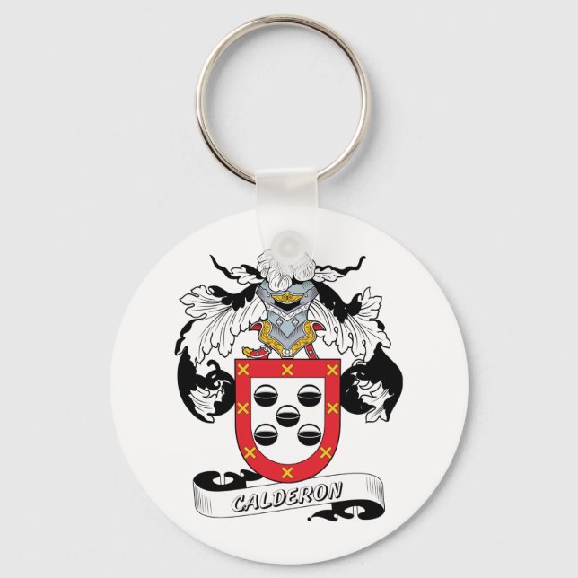 Calderon Familienwappen Schlüsselanhänger (Vorderseite)
