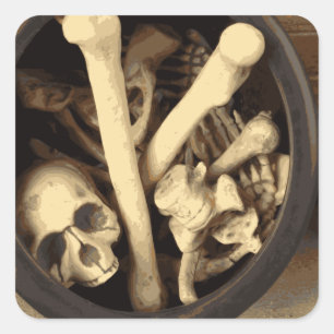 Caldron of bones. quadratischer aufkleber