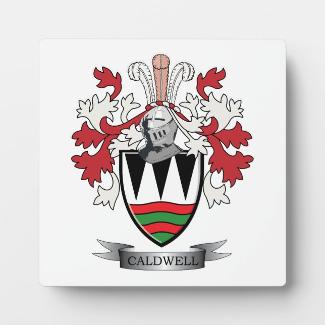 Caldwell Familienwappen Coat of Arms Fotoplatte (Vorderseite)