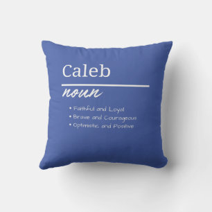 Caleb, Definition des personalisierten Boy-Namens Kissen