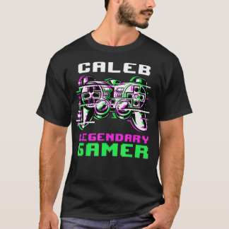 Caleb Legendary Gamer Personalisiert T-Shirt