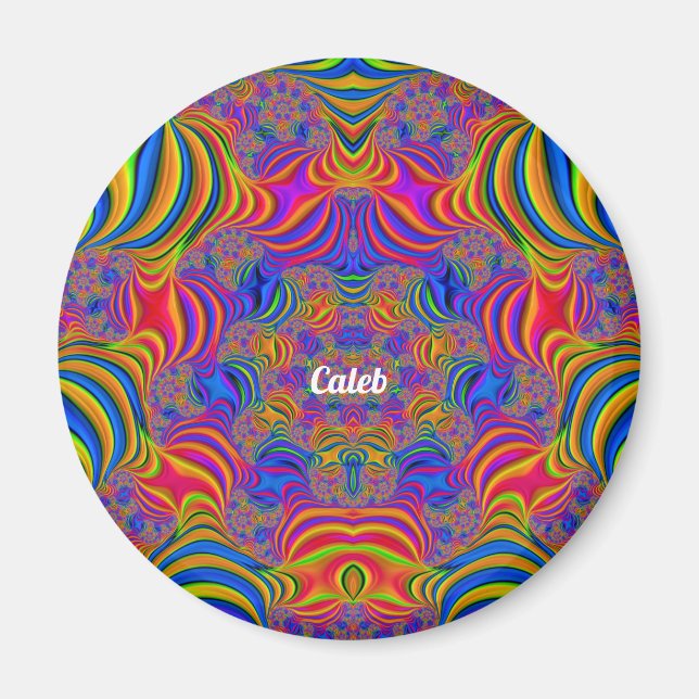 CALEB ~ Multicologe 3D ~ Atemberaubendes Design Magnet (Vorne)