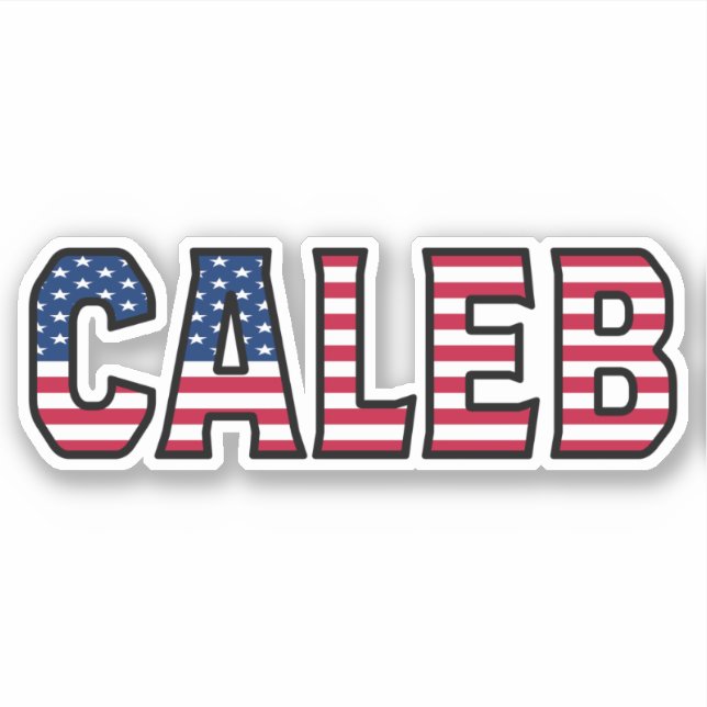 Caleb Name Vorname USA Sticker Stickerset (Vorderseite)