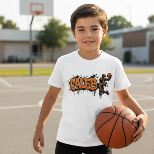Caleb Personalisiertes Basketball-Graffiti T-Shirt