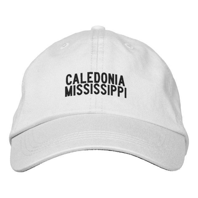 Caledonia Mississippi Hat Bestickte Baseballkappe (Vorderseite)