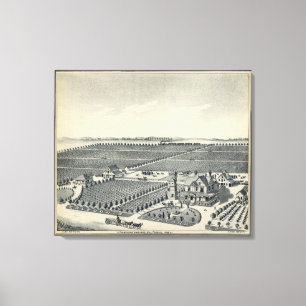 Caledonia Weinberg-Landkreis, Fresno Leinwanddruck