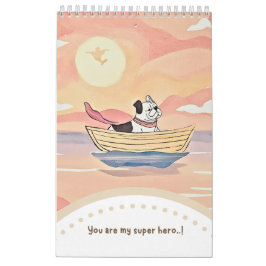 Calendar cute bulldog kalender