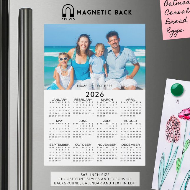 Calendar-Foto 2026 kundenspezifisch magnetisch Magnetkarte (Von Creator hochgeladen)