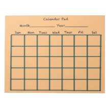 Calendar Pad Orange