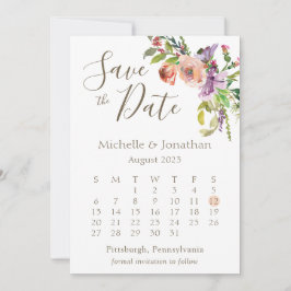Calendar Sage Green Boho Blumenehen Blume Hochzeit Save The Date