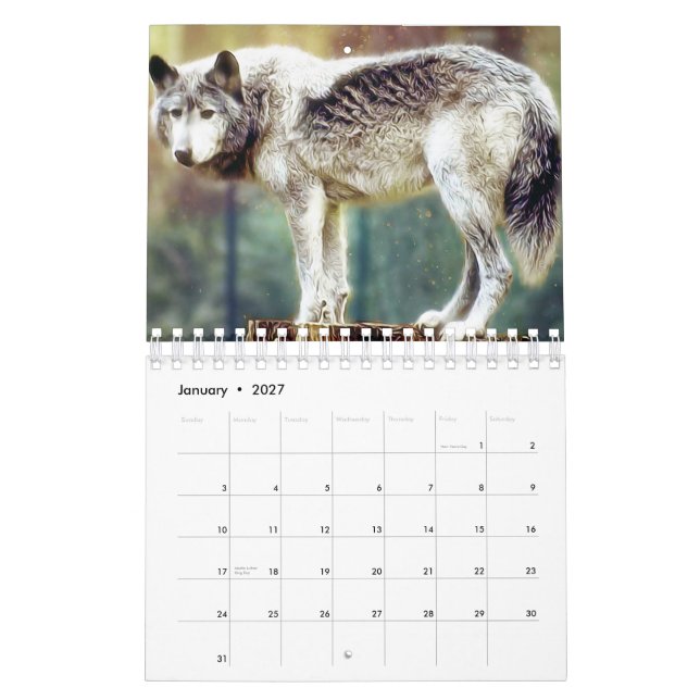 Calendar wolf kalender (Jan 2027)