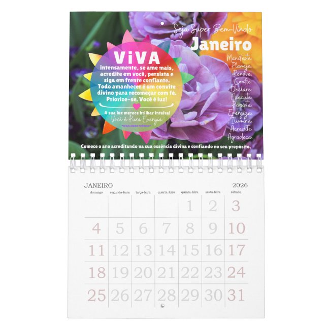 Calendário 2026 :: Viva a Vida Edição ILUMINAÇÃO Kalender (Jan 2026)