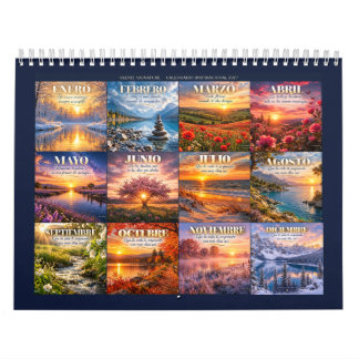 Calendario de pared 2027 con paisajes y frases kalender