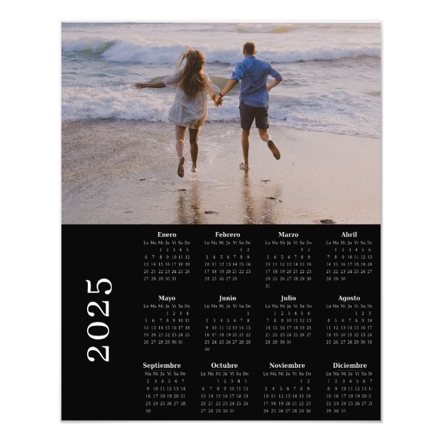 Calendario negro clásico con sangrado compto 25 fotodruck (Vorne)