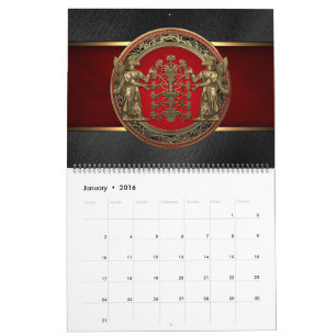 Calendrier [100] Deux Ninurtas d'or avec arbre de vie