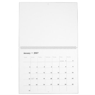 Calendrier | 11" x 14,25" Deux pages grand blanc