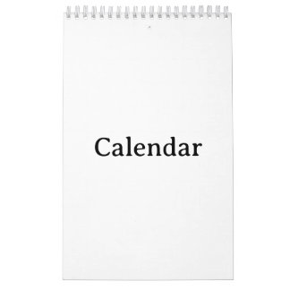 Calendrier | 11" x 7" Simple page petit blanc