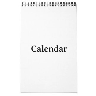 Calendrier | 11" x 7" Simple page petit noir
