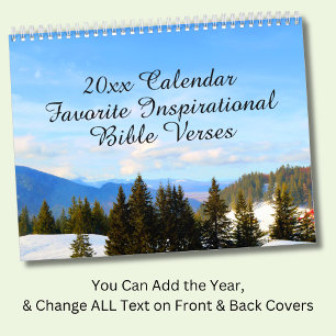 Calendrier 12 Favorite Bible Verses Christian