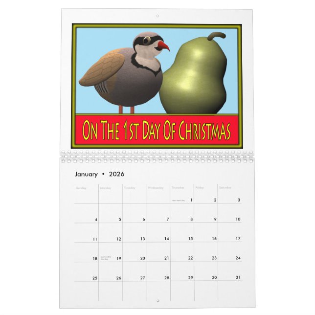 Calendrier 12 jours de Noël (Jan 2026)