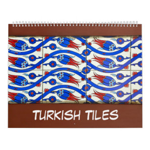 Calendrier 12 mois de tuiles turques