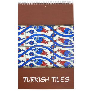 Calendrier 12 mois de tuiles turques