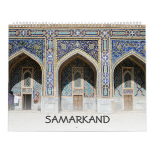 Calendrier 12 mois Samarkand, Ouzbékistan