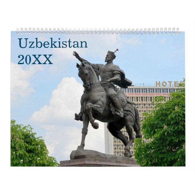 Calendrier 12 mois Voyage Ouzbékistan (Protection)