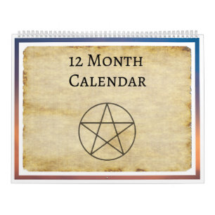 Calendrier 12 mois Witchcraft Magick Wicca Magic Planner