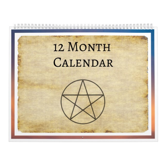 Calendrier 12 mois Witchcraft Magick Wicca Magic Planner (Protection)