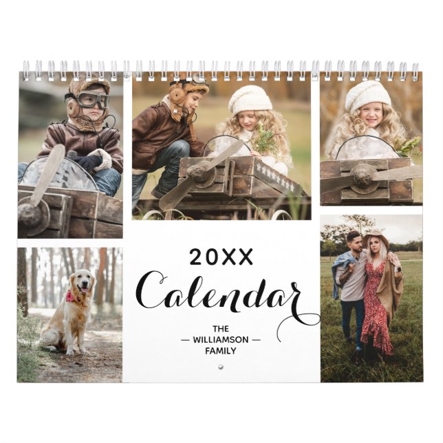 Calendrier 12 Month Family Custom Photo (Protection)